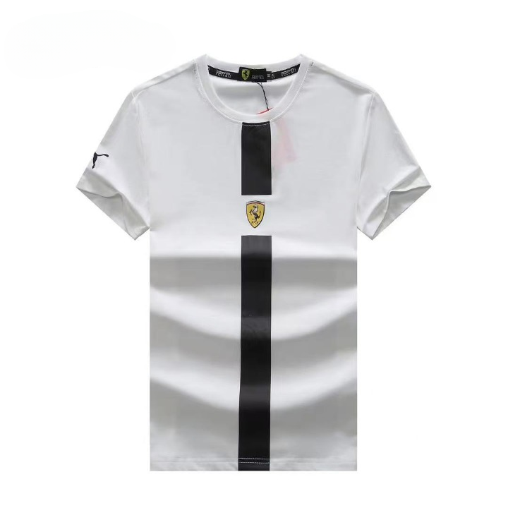 Ferrari men's white round neck tee