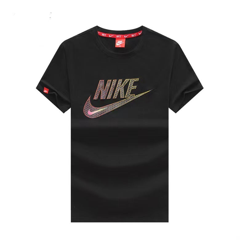 Nike Swoosh Logo Men's Cotton T-Shirt-Black