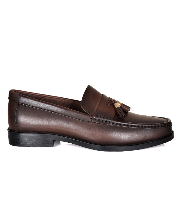 Coffee Plain Tassel Aldo Loafers