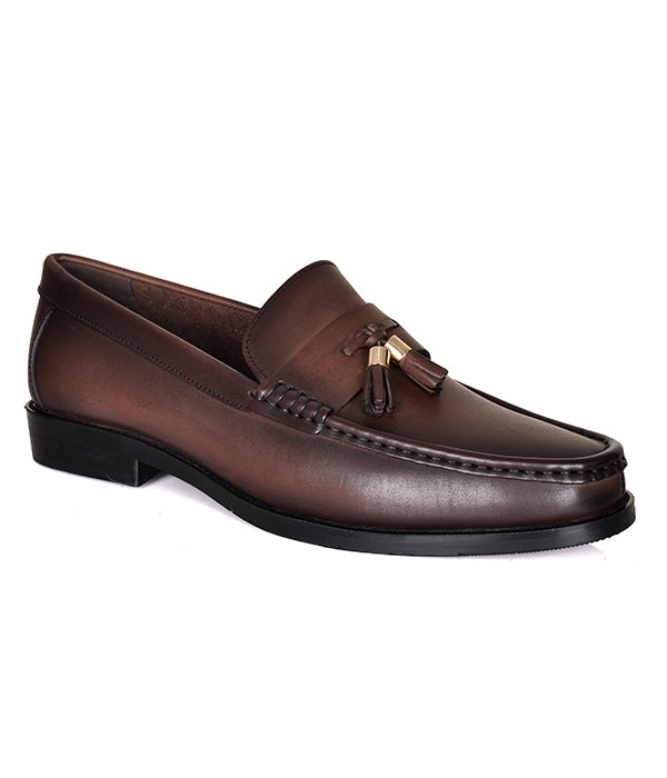 Coffee Plain Tassel Aldo Loafers