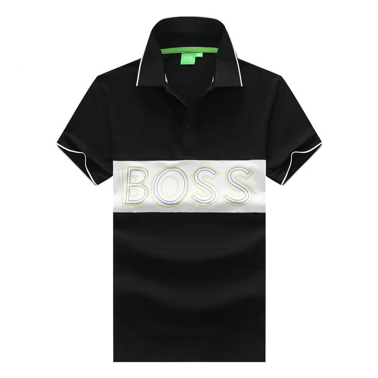 Hugo Boss Men's Cotton Logo Regular Fit PoloShirt|Black