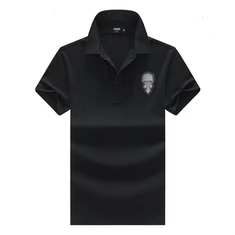 Fendi Men's Cotton polo-shirt|Black