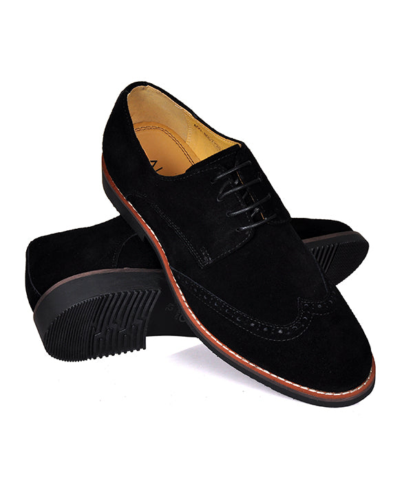 Black suede brogues online