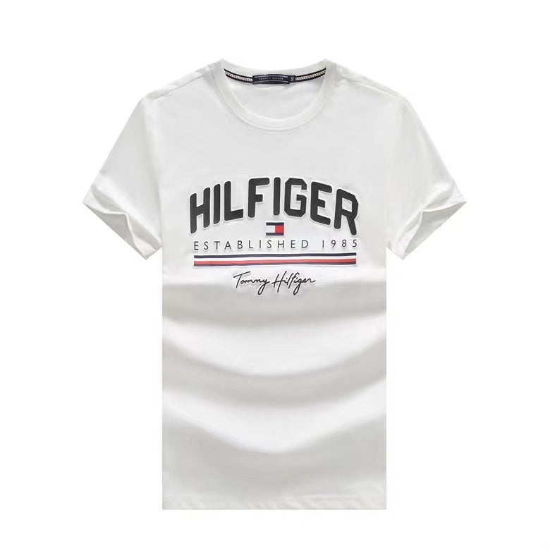 Hilfiger Bold Lettering crew neck Men's Tee-White