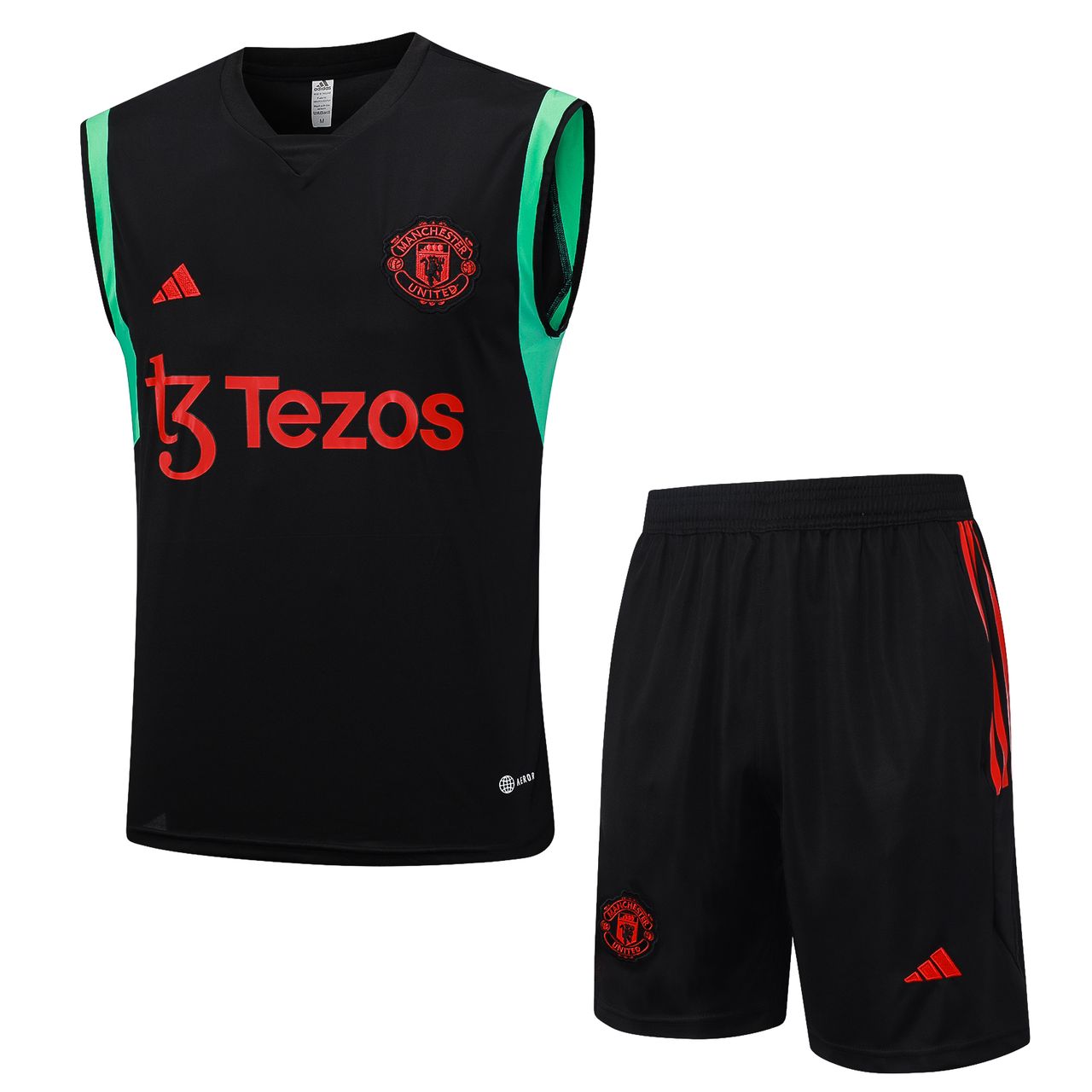 Manchester United Sleeveless Training Kits Black Ajebomarket