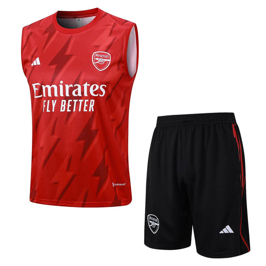 Arsenal Sleeveless Training Kit-Red