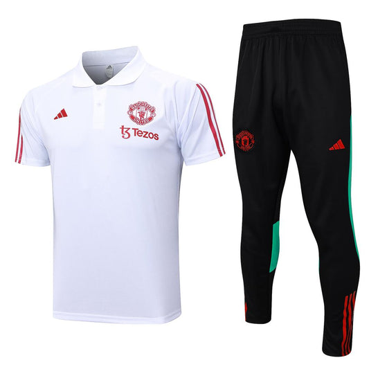 Manchester United (Polo Shirt & Pants) White 2023/24