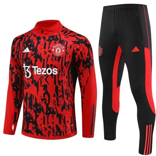 Mens Manchester United Training Suit Red 2023/24