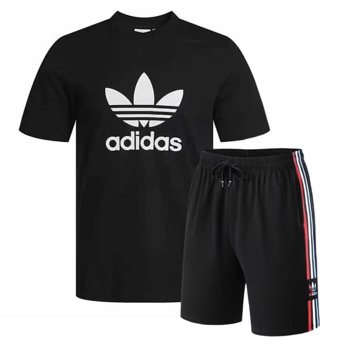 Adidas 3s Essential Training Set Men's Short Tracksuit-Black