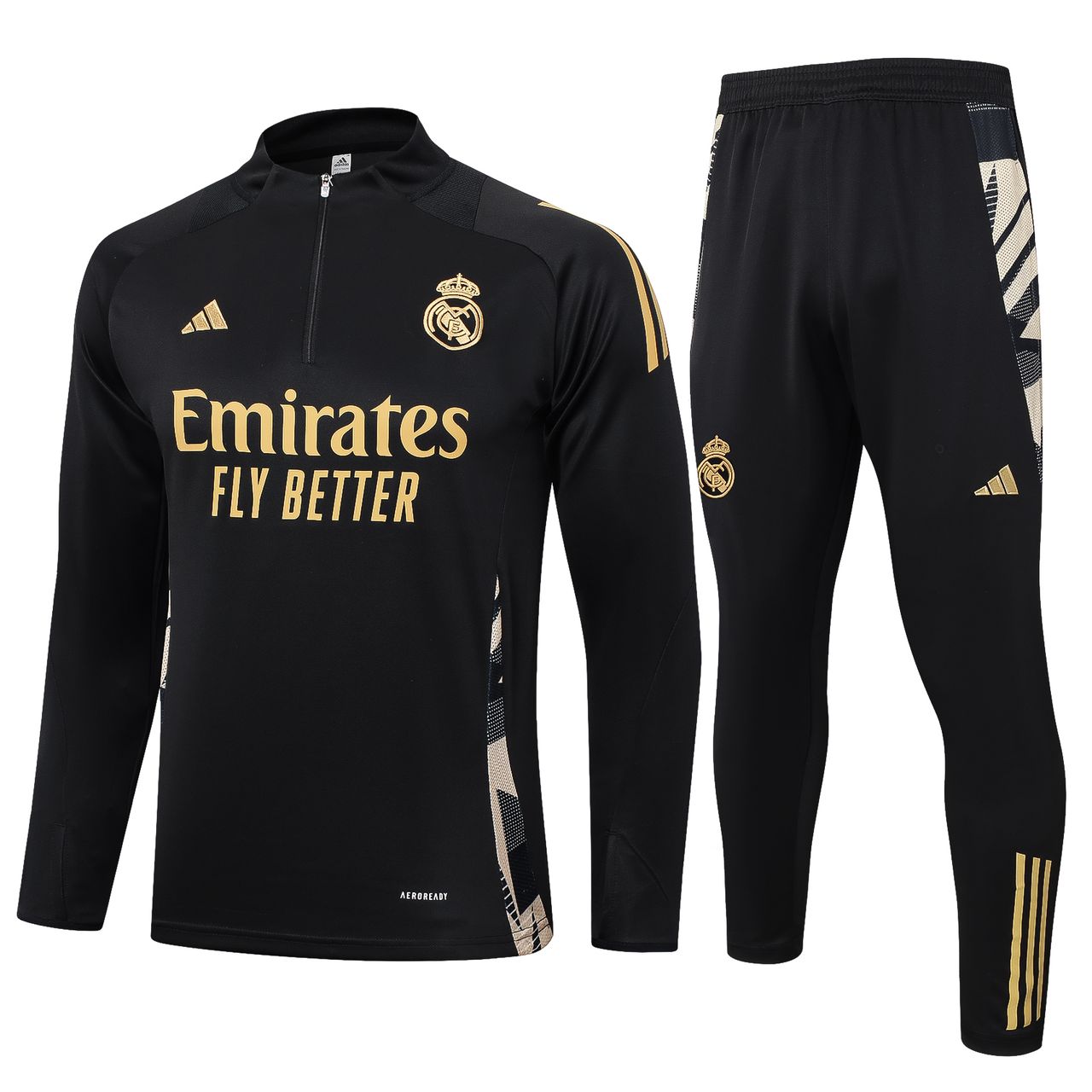 Real Madrid 24/25 half zip black tracksuit