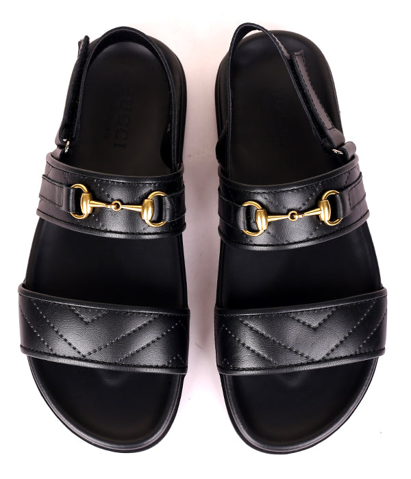GG HorseBit Clip Sandals|Black