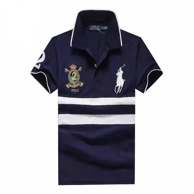 Polo Ralph Lauren-Logo Embroidered Polo Shirt-Men's-Cotton|Navy Blue