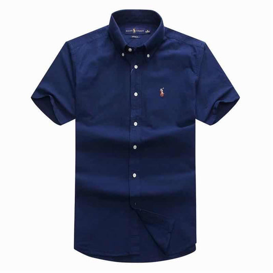 PRL Small Pony Short sleeve Shirt |Navy Blue
