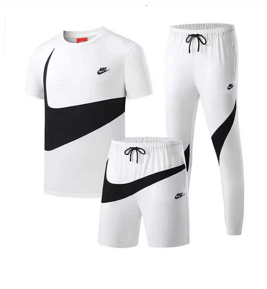 NIKE SUMMER 3 PIECE TRACKSUIT | OFF WHITE AND BLACK