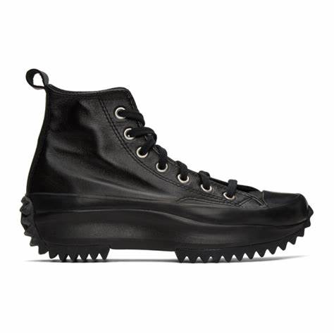 Converse Run Star Hike Monocolor Leather Hi Black â Ajebomarket