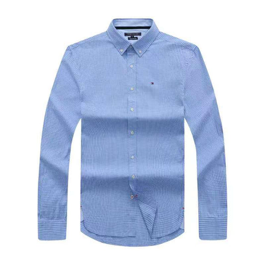 Tommy.H New York Fit Longsleeves-Men-Cotton Plaid Shirt