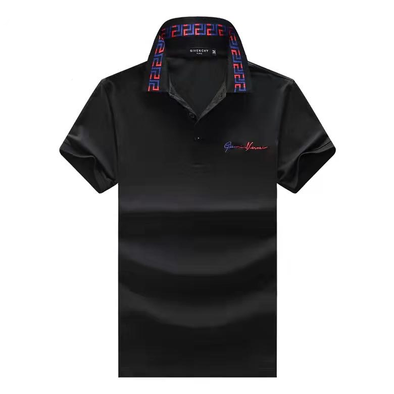 Versace Greca Collar-Men's-Polo Shirt|Black